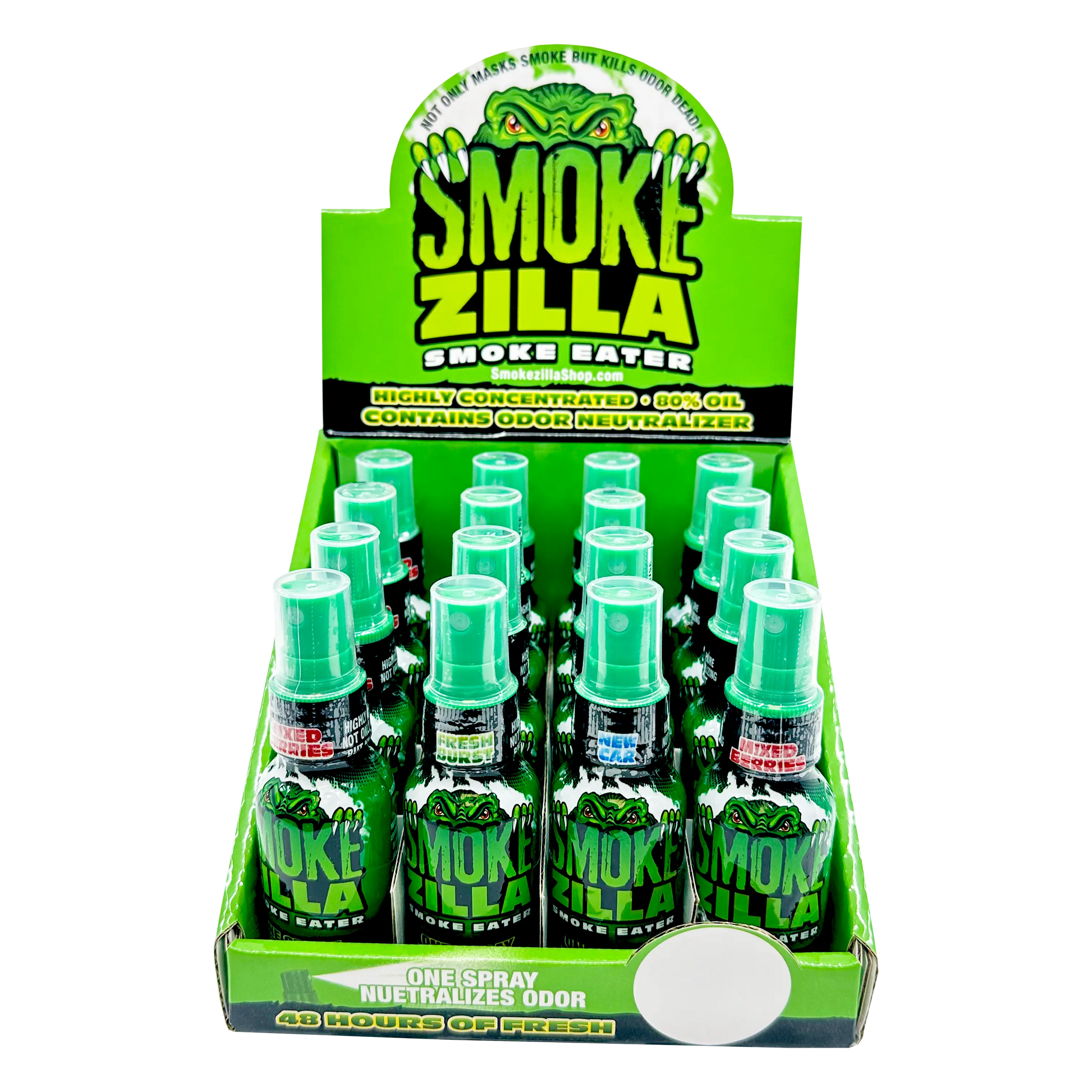 Air Freshener Smoke Eater Spray - 16 Pieces Per Retail Ready Display 22623 SMOKEZILLA