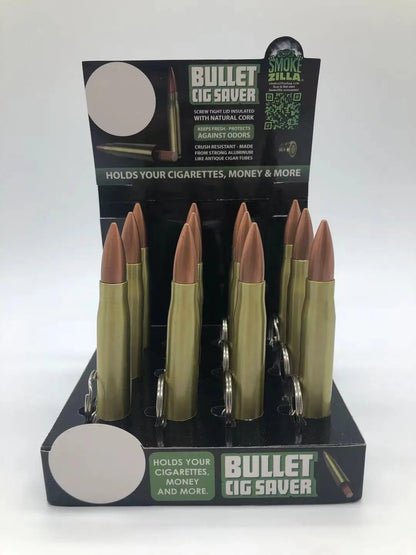 Metal Bullet Cigarette Saver Key Chain - 12 Pieces Per Retail Ready Display 22664 SMOKEZILLA