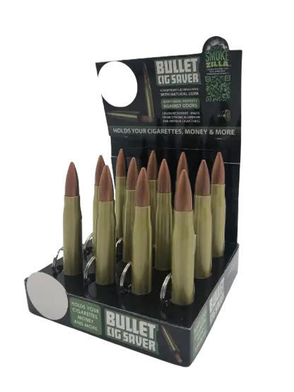 Metal Bullet Cigarette Saver Key Chain - 12 Pieces Per Retail Ready Display 22664 SMOKEZILLA