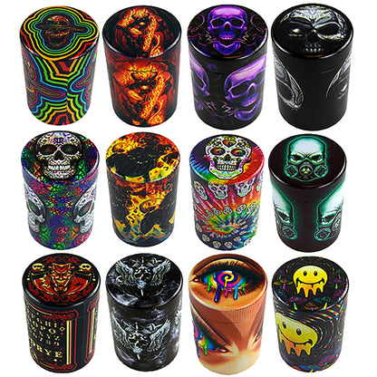 Smell Proof Metal Storage Jar with Full Print - 12 Pieces Per Retail Ready Display 22675 SMOKEZILLA