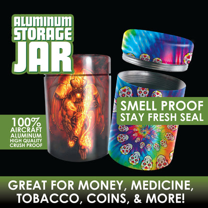 Printed Metal Storage Jar
