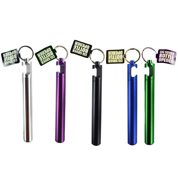 Metal Cigarette Saver Tube Key Chain with Bottle Opener - 12 Pieces Per Retail Ready Display 22685 SMOKEZILLA