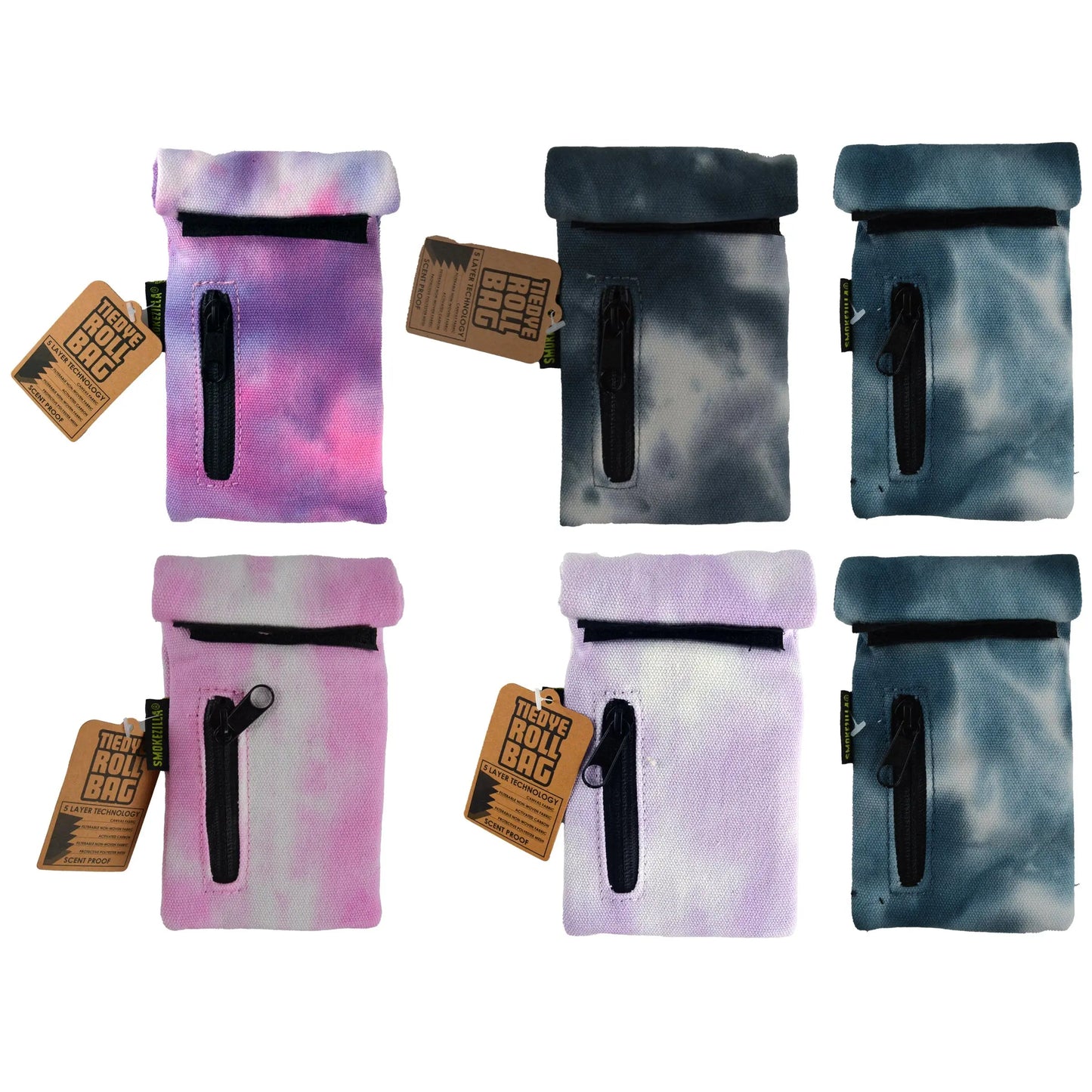 Smell Proof Canvas Roll Storage Bag - 6 Pieces Per Retail Ready Display 22710 SMOKEZILLA