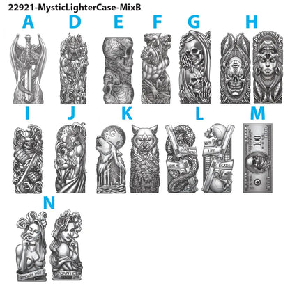 Metal Mystic Lighter Case with Bottle Opener - 12 Pieces Per Retail Ready Display 22921 SMOKEZILLA