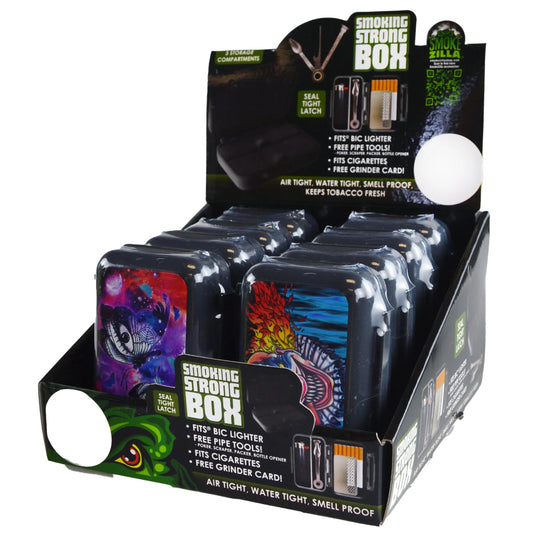 Smoking Strong Box with Tools - 8 Pieces Per Retail Ready Display 22924 SMOKEZILLA