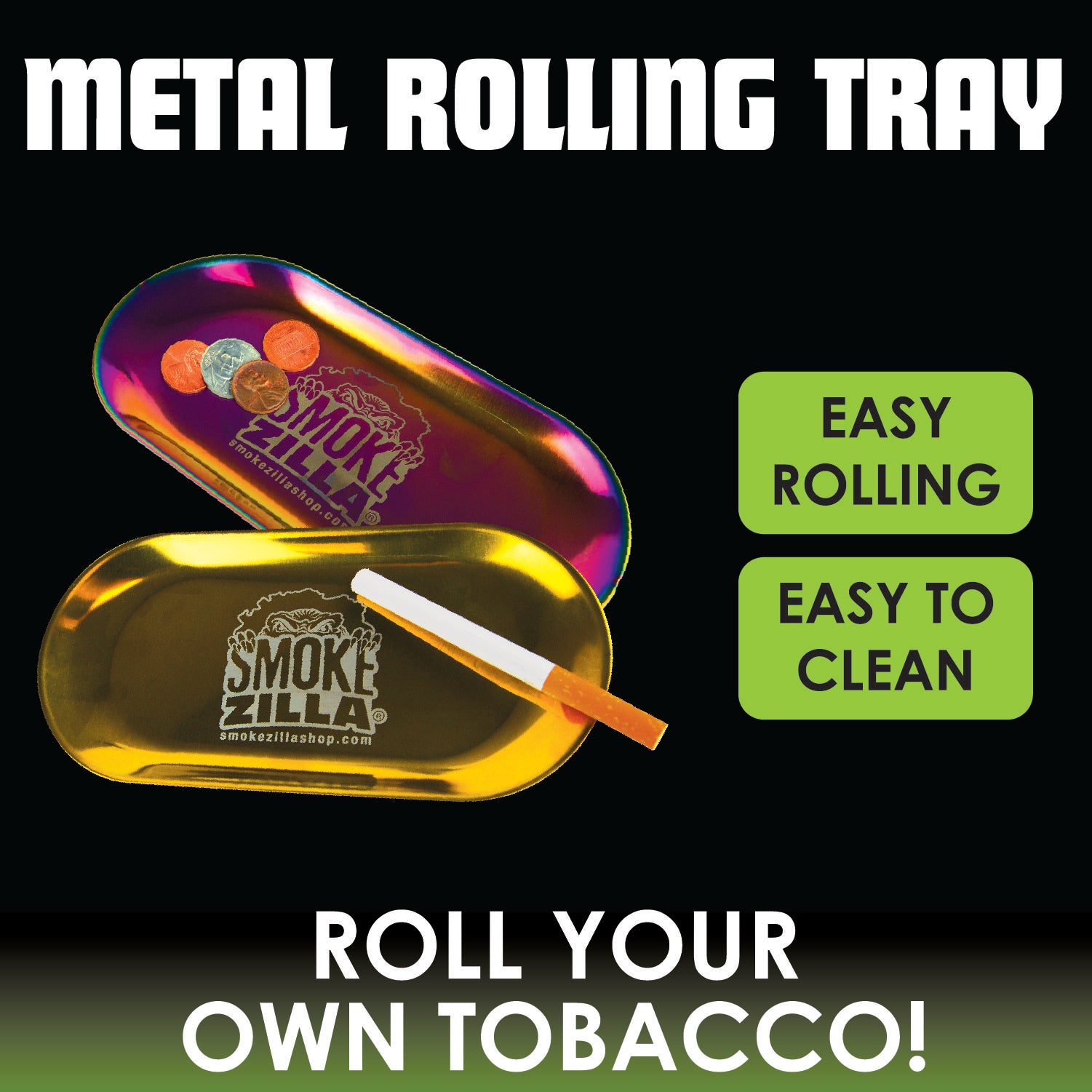 Metal Rolling Tray – Smokezilla Shop