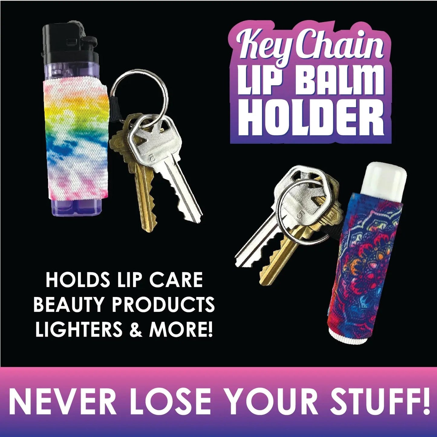 Neoprene Lighter Case Key Chain - 12 Pieces Per Retail Ready Display 23036 SMOKEZILLA