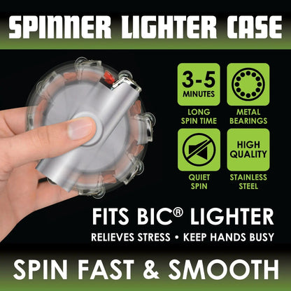 Metal Spinner Lighter Case - 6 Pieces Per Retail Ready Display 41575 SMOKEZILLA