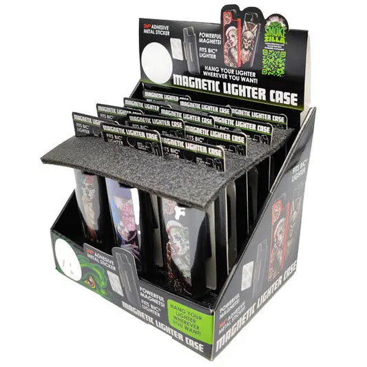 Metal Magnetic Lighter Case - 12 Pieces Per Retail Ready Display 23153 SMOKEZILLA