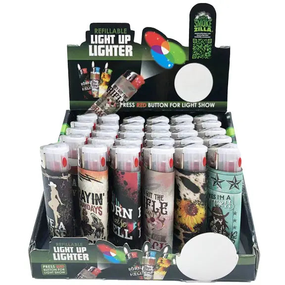 Country Girl Light-Up Lighter - 30 Pieces Per Retail Ready Display 23248 SMOKEZILLA