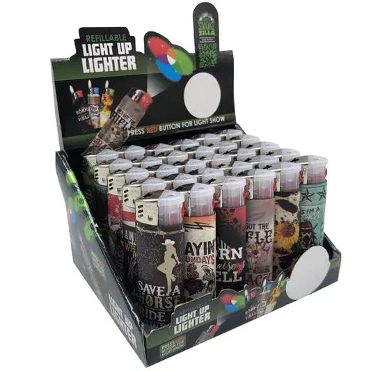 Country Girl Light-Up Lighter - 30 Pieces Per Retail Ready Display 23248 SMOKEZILLA