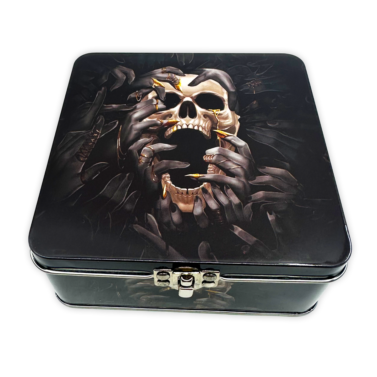 Metal Smoking Box with Matching Rolling Tray