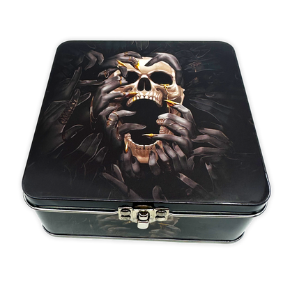 Metal Smoking Box with Matching Rolling Tray