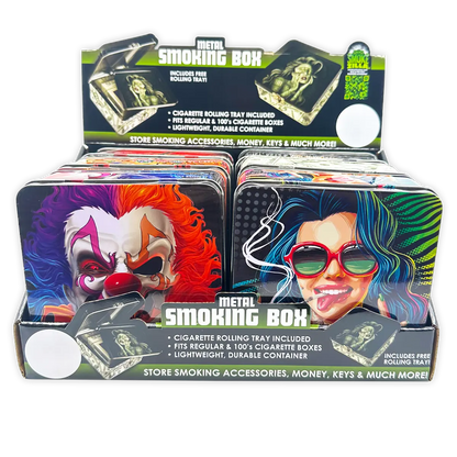 Metal Storage Box with Roll Tray - 6 Pieces Per Retail Ready Display 23253 SMOKEZILLA