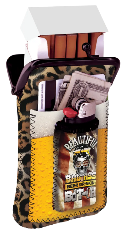 Neoprene Cigarette Pouch with Pocket - 8 Pieces Per Retail Ready Display 23261 SMOKEZILLA