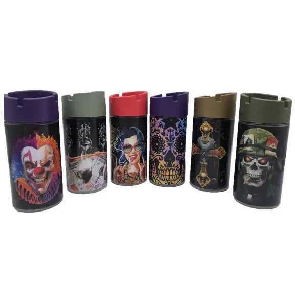 Full Print Glass Butt Bucket Ashtray - 6 Pieces Per Retail Ready Display 23291 SMOKEZILLA