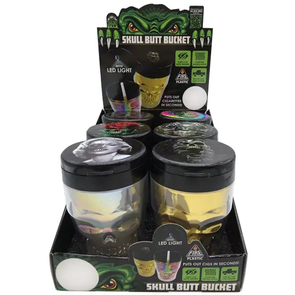 Skull Butt Bucket Ashtray - 6 Pieces Per Retail Ready Display 23301 SMOKEZILLA