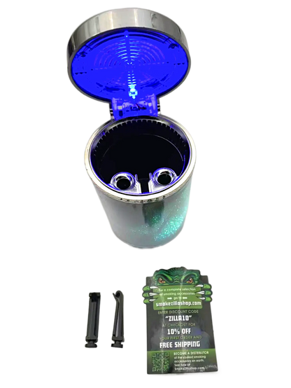 Light Show Butt Bucket Ashtray with Multi-Color LED Lights - 6 Pieces Per Retail Ready Display 23532 SMOKEZILLA