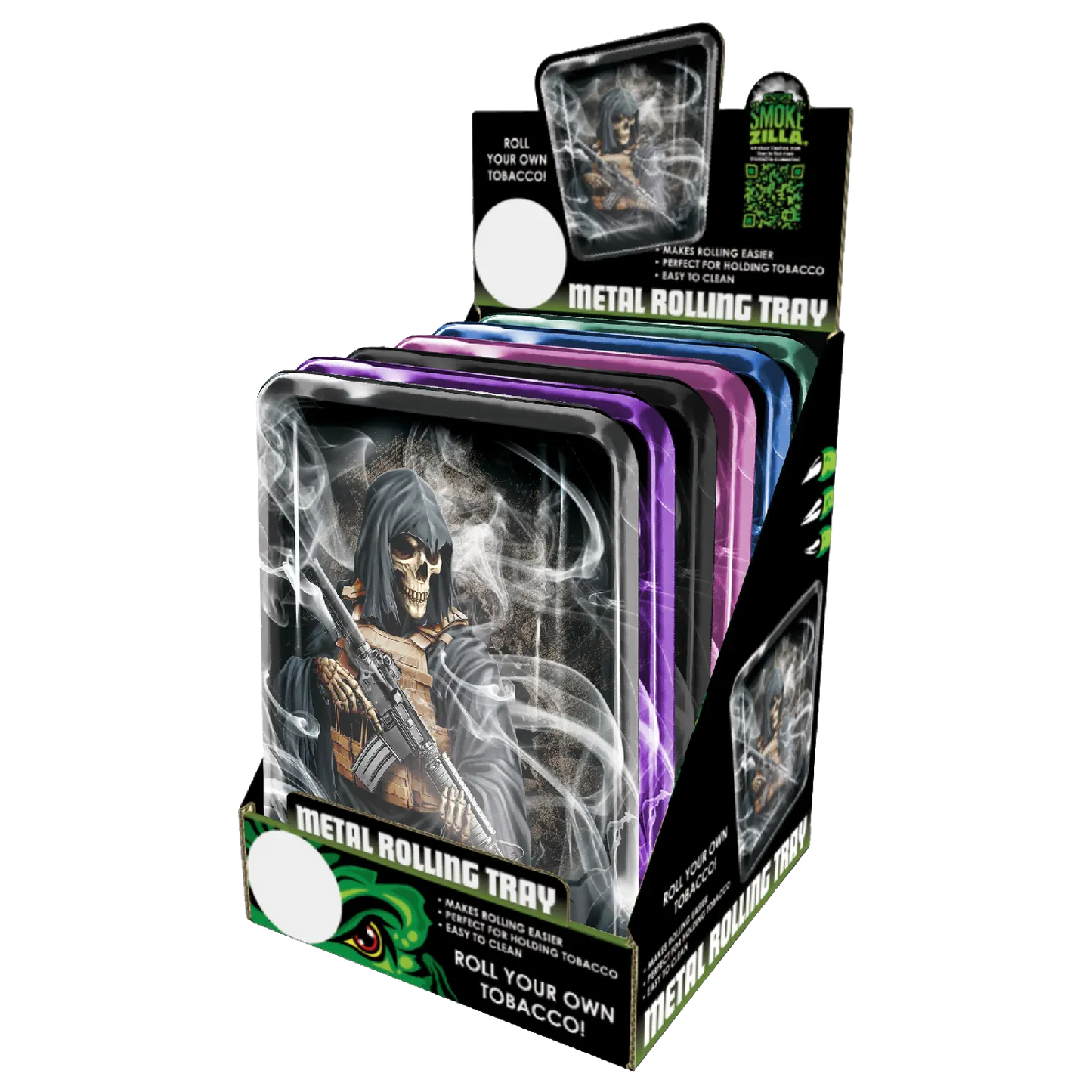 Metal Roll Tray- 6 Pieces Per Retail Ready Display 23546 SMOKEZILLA