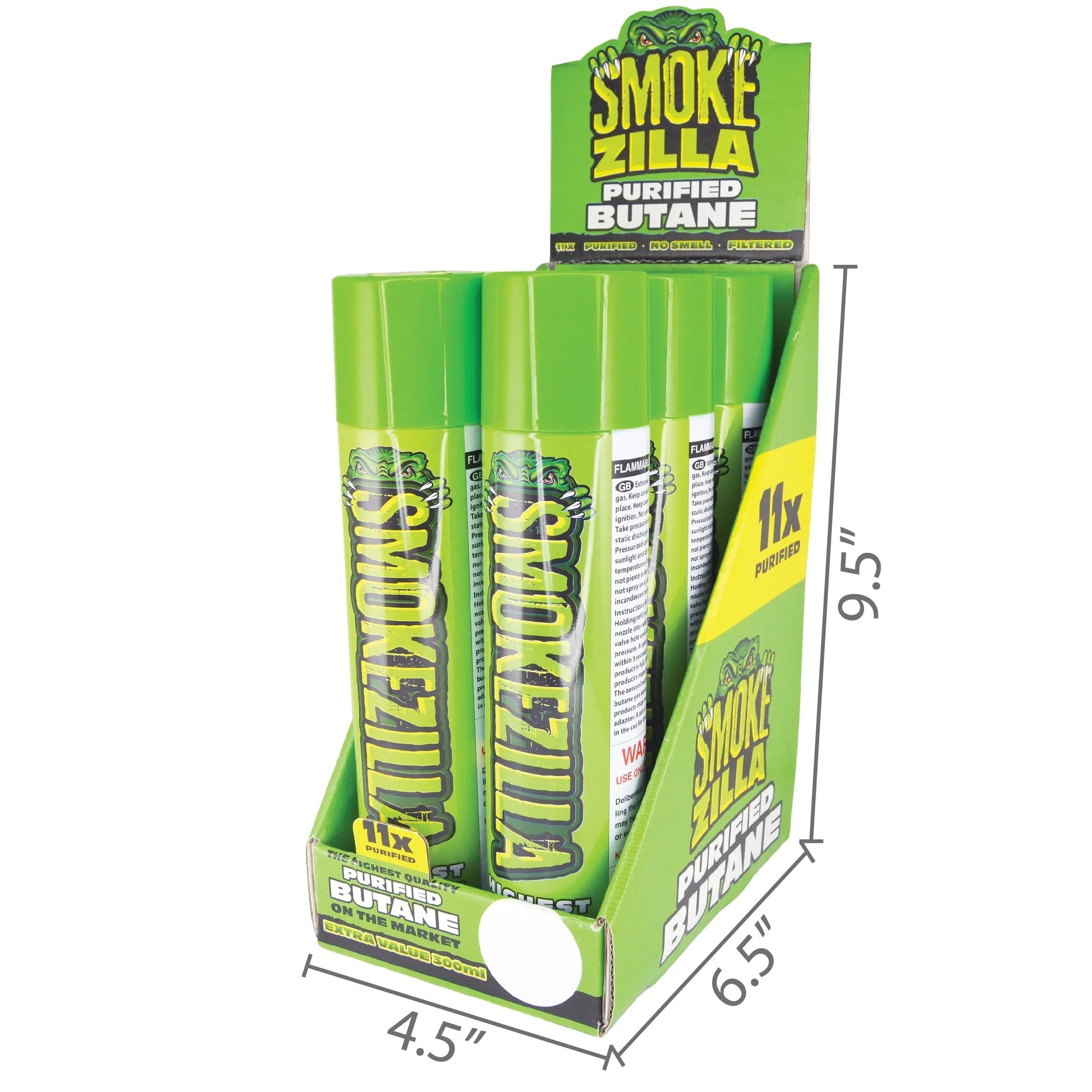 300ML Bulk Smokezilla Butane Refill - 6 Pieces Per Retail Ready Display 23670 SMOKEZILLA