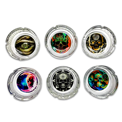 Glow in The Dark Glass Ashtray - 6 Pieces Per Retail Ready Display 23719 SMOKEZILLA