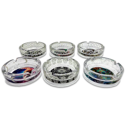 Glow in The Dark Glass Ashtray - 6 Pieces Per Retail Ready Display 23719 SMOKEZILLA