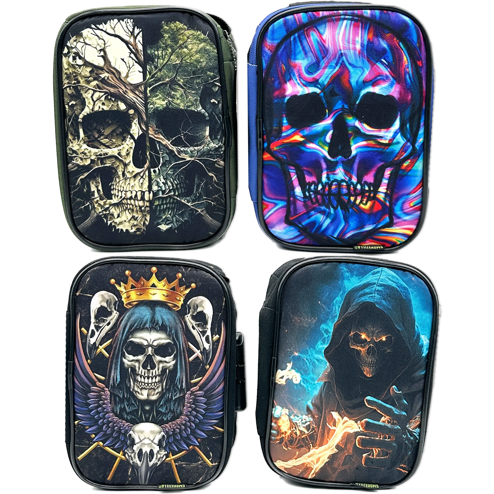 Smell Proof Canvas Printed Lock Bag with Tool Organizer - 4 Pieces Per Retail Ready Display 23720 SMOKEZILLA