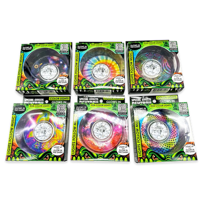 Light-Up Glass Ashtray with Multi-Color LED Lights - 6 Pieces Per Retail Ready Display 23744 SMOKEZILLA