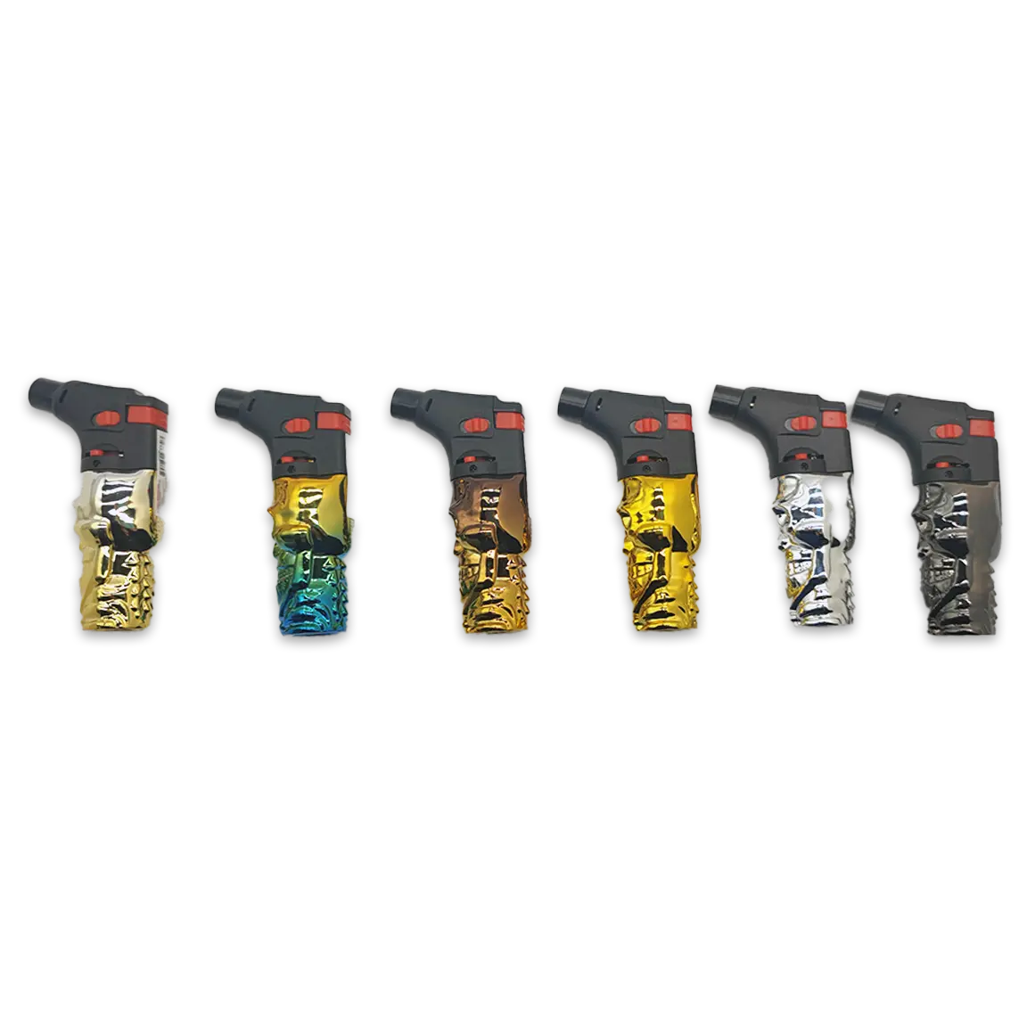 Metallic Slim Skull Torch Lighter - 12 Pieces Per Retail Ready Display 23770 SMOKEZILLA