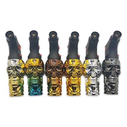 Metallic Slim Skull Torch Lighter - 12 Pieces Per Retail Ready Display 23770 SMOKEZILLA