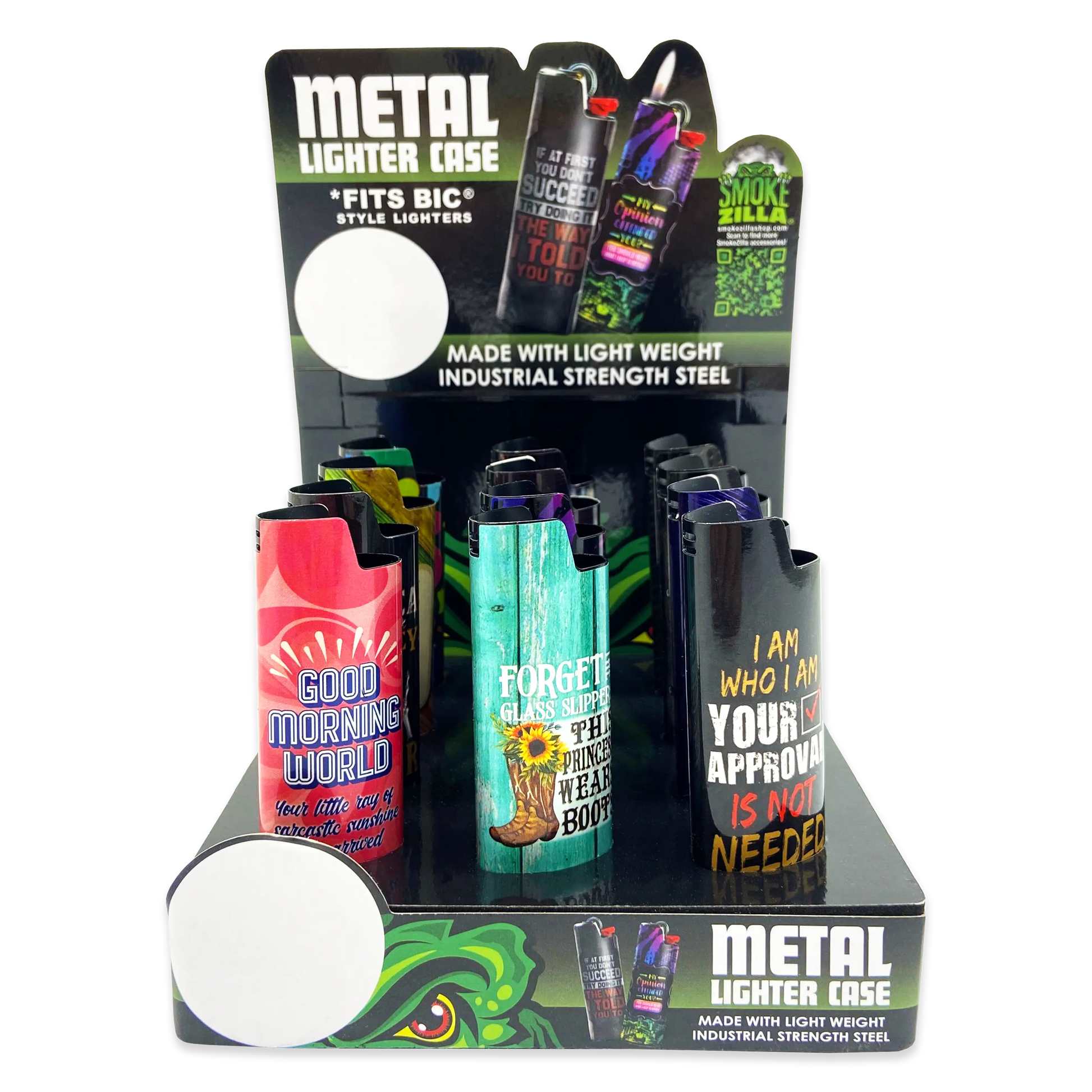 Metal Lighter Case - 12 Pieces Per Retail Ready Display 23785 SMOKEZILLA