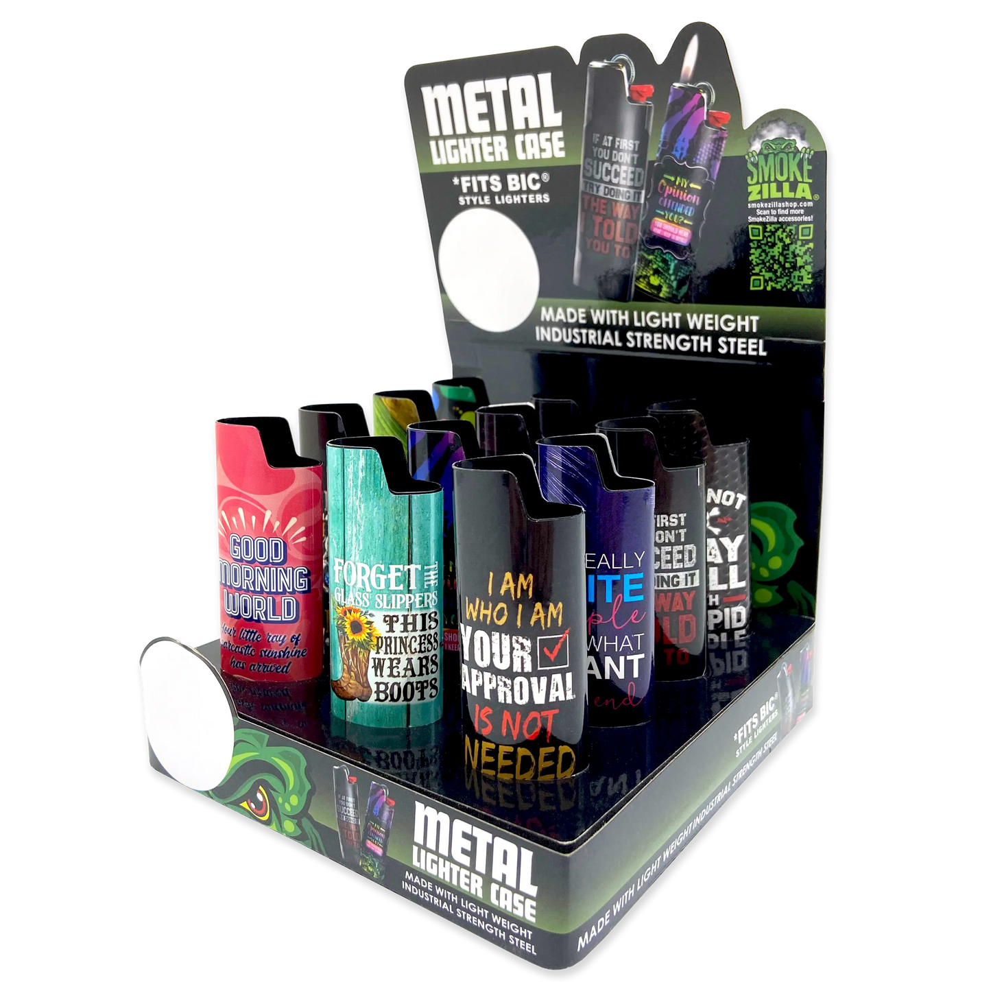 Metal Lighter Case - 12 Pieces Per Retail Ready Display 23785 SMOKEZILLA