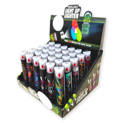 Light Up Lighter - 30 Pieces Per Retail Ready Display 23806 SMOKEZILLA
