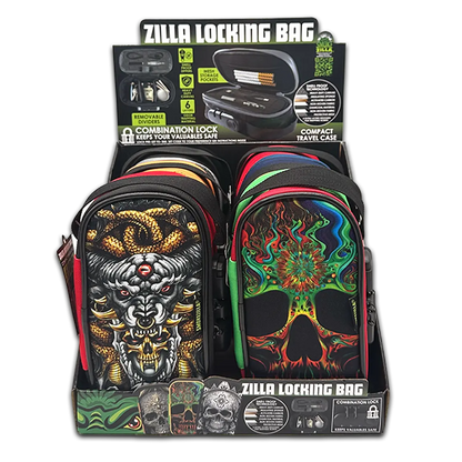 Smell Proof Small Canvas Lock Bag with Tool Organizer - 6 Pieces Per Retail Ready Display 23823 SMOKEZILLA