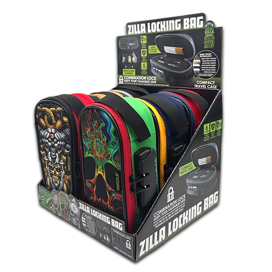 Smell Proof Small Canvas Lock Bag with Tool Organizer - 6 Pieces Per Retail Ready Display 23823 SMOKEZILLA
