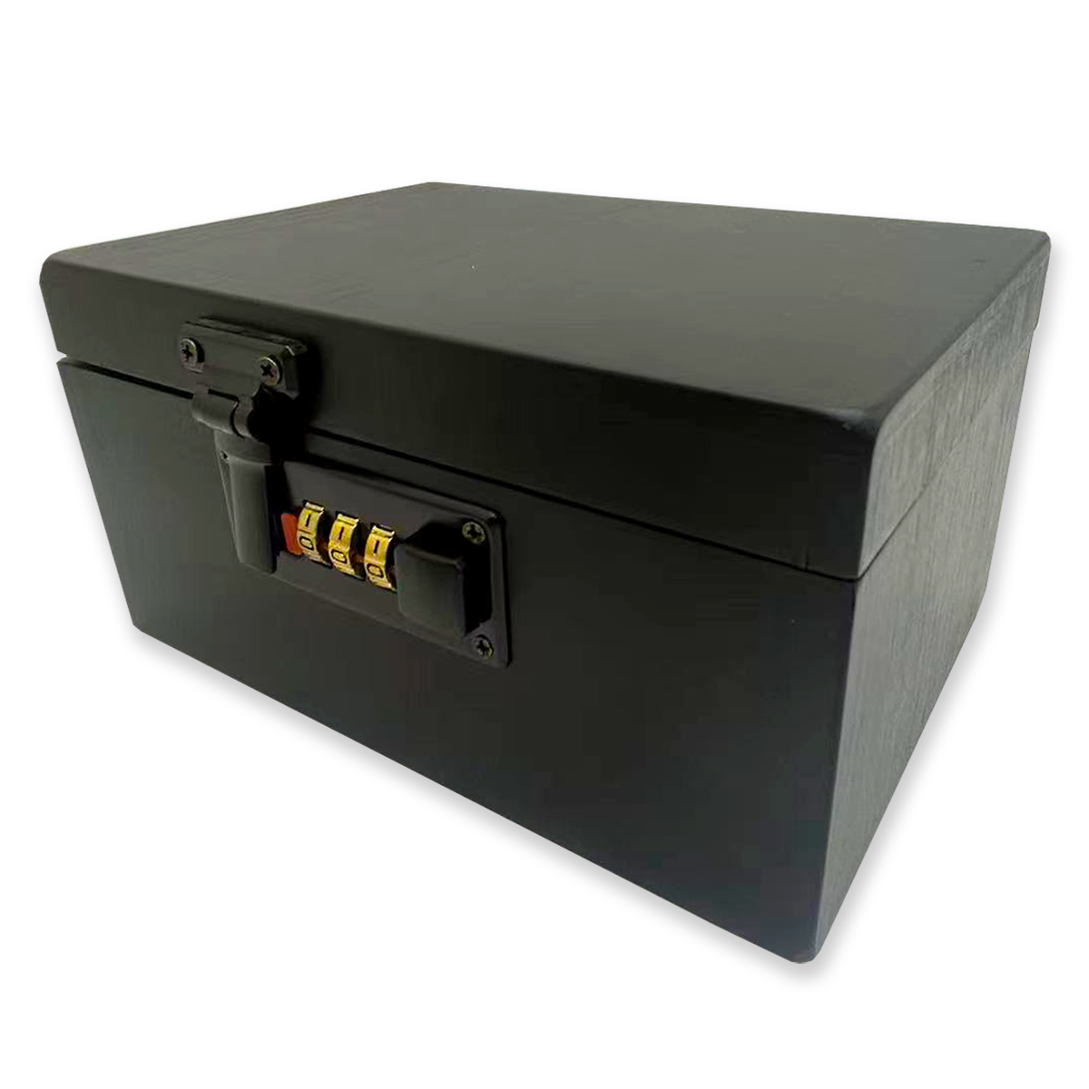 Wood Locking Storage Box with Tray