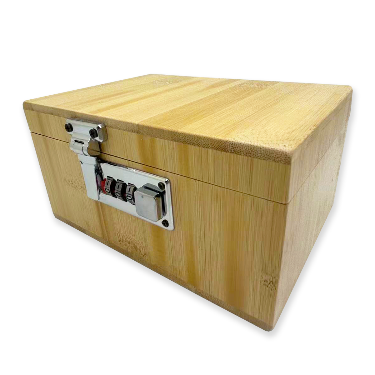 Wood Locking Storage Box with Tray