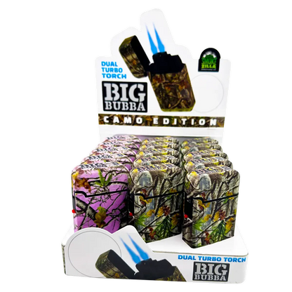 Camo Torch Tower – 3 Tier Metal Countertop Assortment - 39 Pieces Per Retail Ready Display 88671 TORCH BLUE