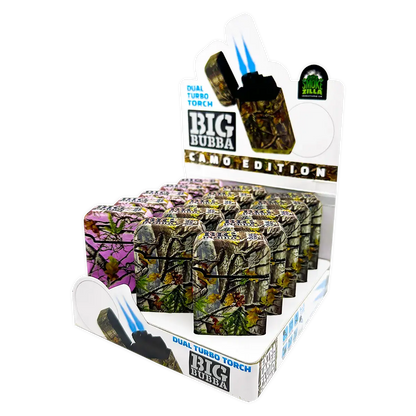 Camo Torch Tower – 3 Tier Metal Countertop Assortment - 39 Pieces Per Retail Ready Display 88671 TORCH BLUE