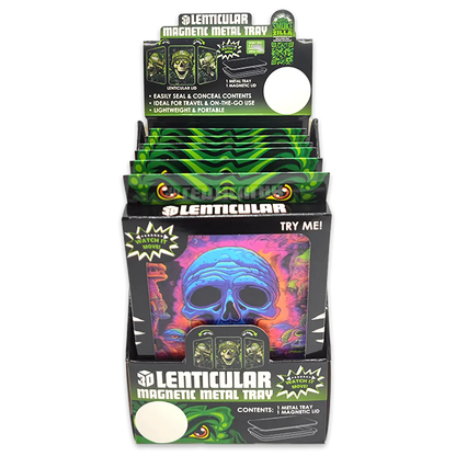Roll Tray with Lenticular Magnetic Cover - 6 Pieces Per Retail Ready Display 24205 SMOKEZILLA