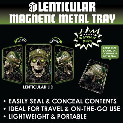 Roll Tray with Lenticular Magnetic Cover - 6 Pieces Per Retail Ready Display 24205 SMOKEZILLA
