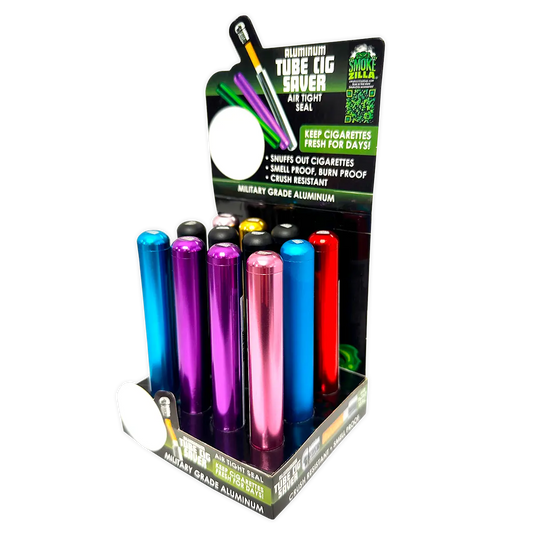 Metal Cigarette Saver Tube - 12 Pieces Per Retail Ready Display 24334 SMOKEZILLA