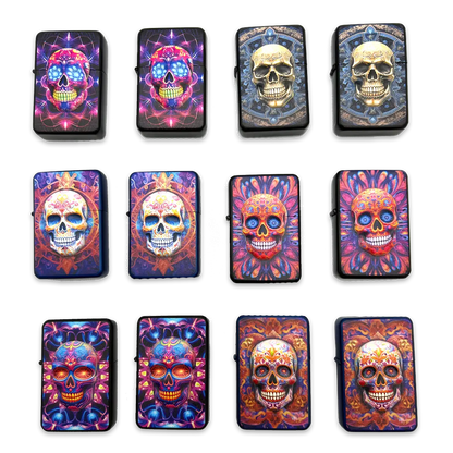 Metal Glow in The Dark Flip Torch Lighter - 12 Pieces Per Retail Ready Display 24370 SMOKEZILLA