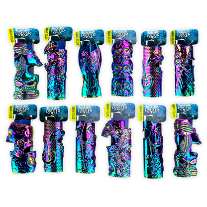 Metal Rainbow Mystic Lighter Case with Bottle Opener- 12 Pieces Per Retail Ready Display 24829