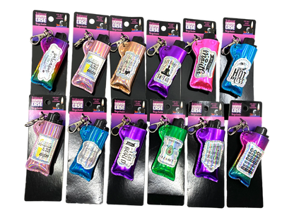 Iridescent Lighter Case Key Chain with Patch - 12 Pieces Per Retail Ready Display 24841 SMOKEZILLA