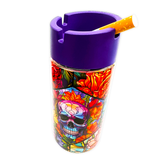Full Print Glass Butt Bucket Ashtray