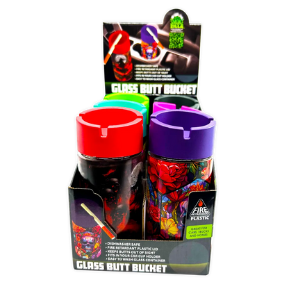 Full Print Glass Butt Bucket Ashtray - 6 Per Retail Ready Display 24948 SMOKEZILLA