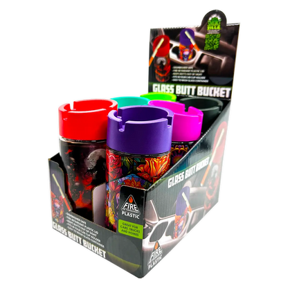 Full Print Glass Butt Bucket Ashtray - 6 Per Retail Ready Display 24948 SMOKEZILLA
