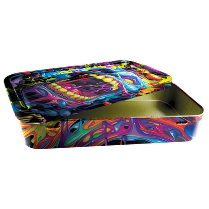 Metal Roll Tray with Storage Box - 8 Pieces Per Retail Ready Display 25021 SMOKEZILLA
