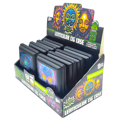 Metal Cigarette Case with Lenticular Front - 8 Pieces Per Retail Ready Display 25024 SMOKEZILLA